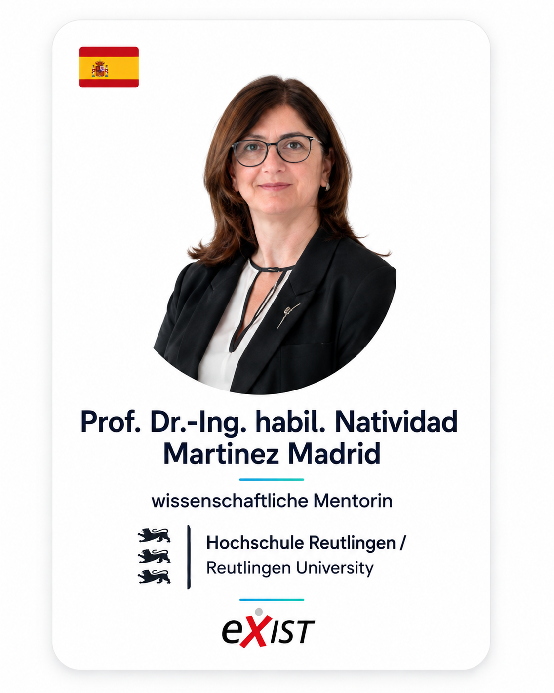 Prof. Dr.-Ing. habil. Natividad Martinez Madrid — Hochschule Reutlingen, wissenschaftliche Mentorin
